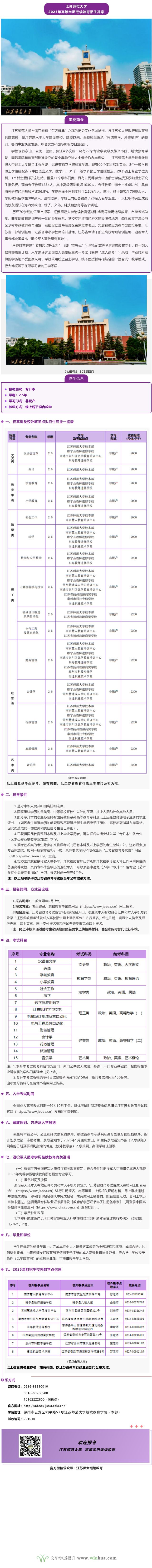 江苏师范大学2025年高等学历继续教育招生简章(图1)
